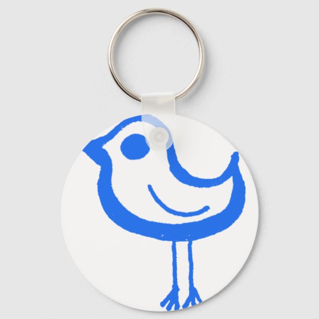 Blue chicken key ring (Front)