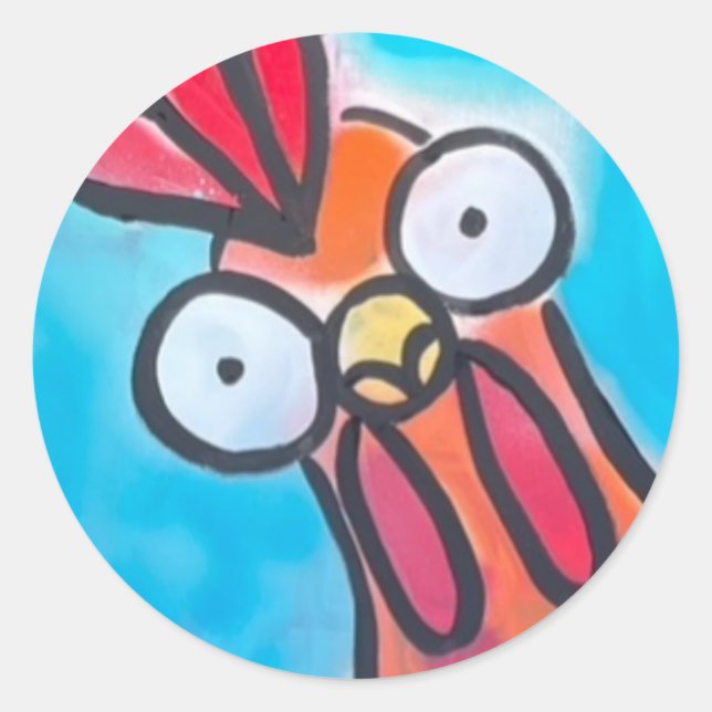 Blue Chicken Sticker (Front)