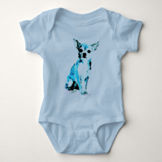 Blue Chihuahua Cute Baby Bodysuit