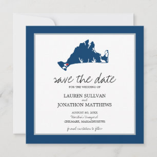 Blue Chilmark Martha's Vineyard Save the Date