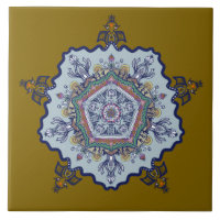 Blue china design.  What do you see Ceramic Tile