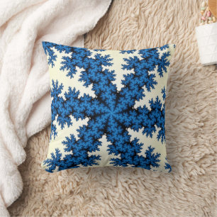 Blue China Snowflake Cushion