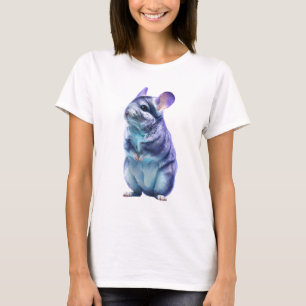 Blue Chinchilla Art Purple Whimsical Women T-Shirt