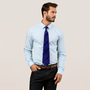 Blue Chinese Dragon Silk Tie