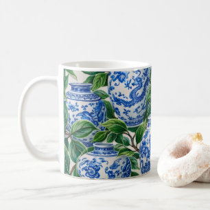 Blue Chinese Porcelain Ginger Jar Coffee Mug