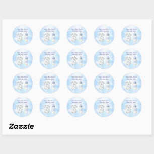 Blue Chinoiserie Baby Shower Stickers (20)