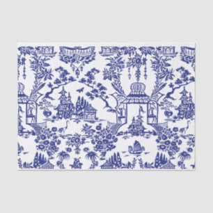 Blue Chinoiserie Blue Flow Decoupage  Tissue Paper