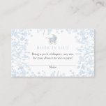 Blue Chinoiserie Book In Lieu Card, Shower game Business Card<br><div class="desc">This stylish & elegant Baby shower invitation features gorgeous blush and blue hand-painted watercolor wildflowers arranged as a lovely bouquet and elegant calligraphy script that's perfect for spring,  summer,  or fall baby shower's,  baby boy baby carriage invitation,  a baby boy is on the way, </div>