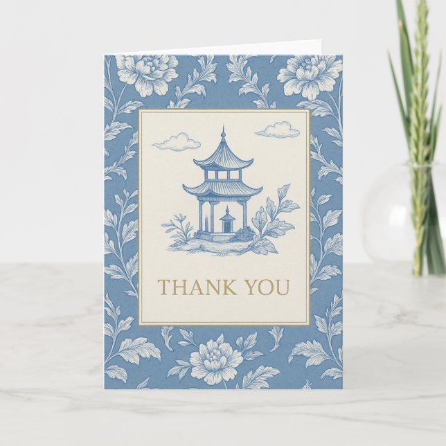 Blue Chinoiserie Card  (Front)