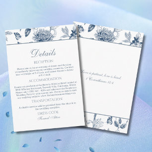 Blue Chinoiserie Christian Wedding Details   Enclosure Card