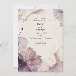 Blue Chinoiserie Garden Wedding Invitation