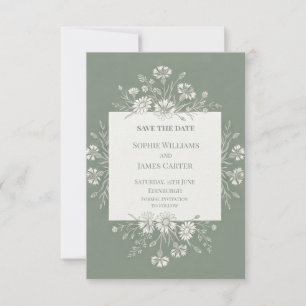 Blue Chinoiserie Garden Wedding Save the Date