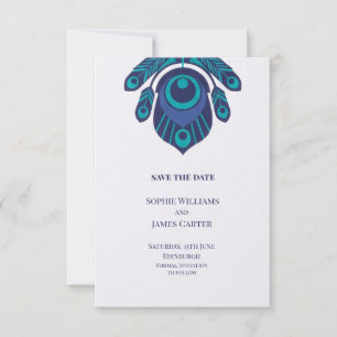 Blue Chinoiserie Garden Wedding Save the Date