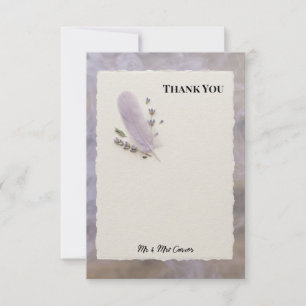 Blue Chinoiserie Garden Wedding Thank You Card