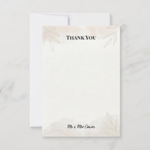 Blue Chinoiserie Garden Wedding Thank You Card