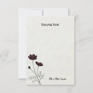 Blue Chinoiserie Garden Wedding Thank You Card