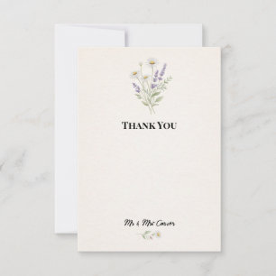 Blue Chinoiserie Garden Wedding Thank You Card