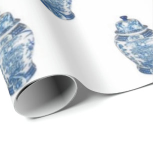 Blue Chinoiserie Ginger Jar Jars Wrapping Paper