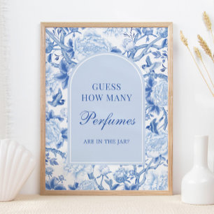 Blue Chinoiserie Guess How Many Perfumes Sign