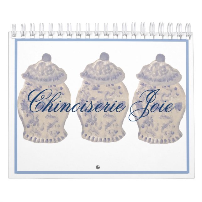 Blue Chinoiserie Hand Painted Ginger Jar Jars Calendar (Cover)
