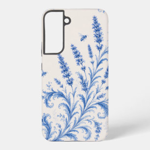 Blue Chinoiserie Lavender Bee Phone Case
