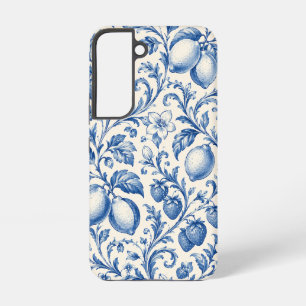 Blue Chinoiserie Lemon Strawberry Phone Case