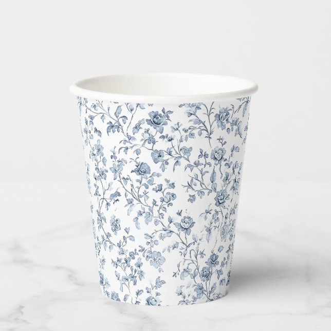 Blue Chinoiserie Paper Cups (Front)