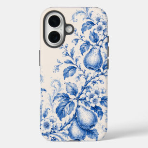 Blue Chinoiserie Pear Blossom Phone Case