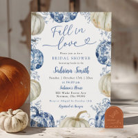 Blue Chinoiserie Pumpkin Fall in Love Shower
