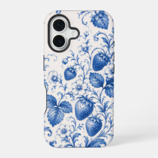 Blue Chinoiserie Strawberry Floral Phone Case