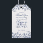 Blue Chinoiserie Vintage Floral Bridal Shower Gift Tags<br><div class="desc">Love is in bloom! This Blue Chinoiserie Party Decor Collection, features delicate toile floral patterns for timeless elegance. Each piece in this collection showcases intricate designs in shades of blue, evoking a sense of sophistication and elegance. ★ Let me help you plan your next party! ★ If you need coordinating...</div>