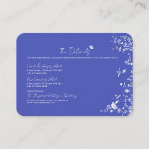 Blue Chinoiserie Wedding Details Enclosure Card