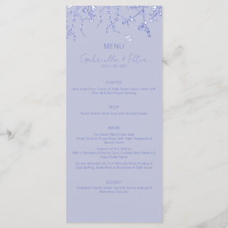 Blue Chinoiserie Wedding Menu