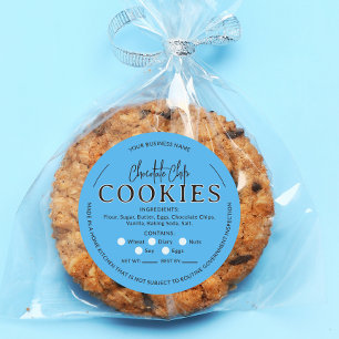 Blue Chocolate Chip Cookies Cottage Law Sticker