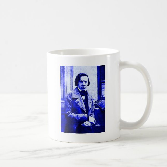Blue Chopin Coffee Mug (Right)