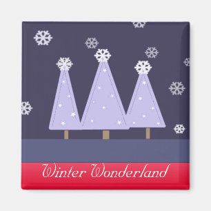 Blue Chrismas Trees Magnet