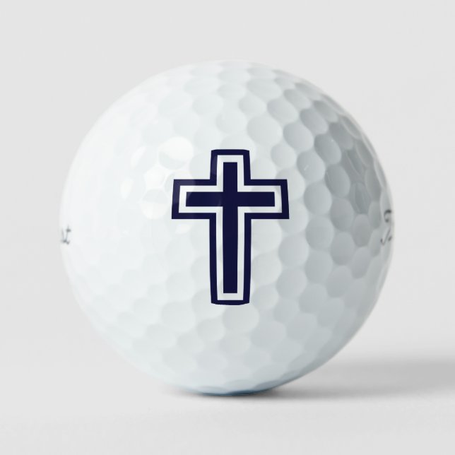 Blue Christian Cross Assorted Faith Golf Balls (Front)