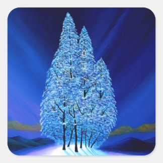 Blue Christmas #7 Square Sticker