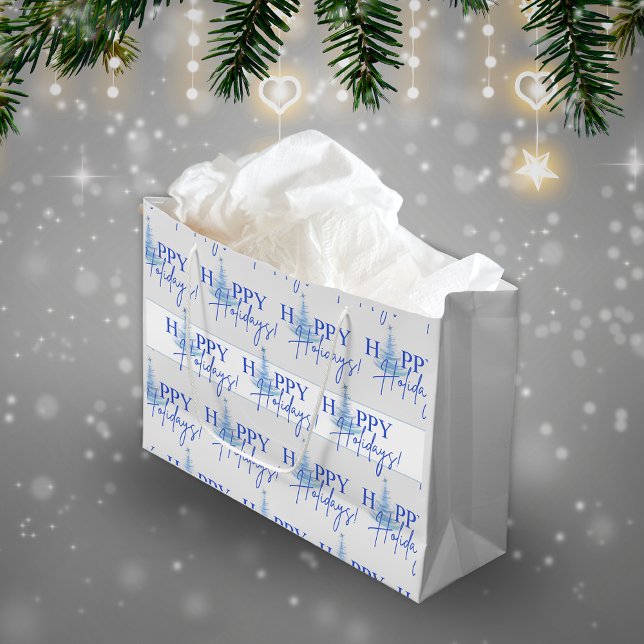 Blue Christmas Artsy Christmas Tree Gift Bag (Creator Uploaded)