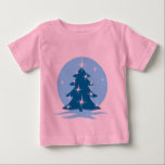 Blue Christmas Baby T-shirt Holiday Classic Tee<br><div class="desc">Baby Christmas T-shirt Festive Holiday T-shirts Ringer Blue Christmas Tree Shirts & Gifts for Toddlers Baby Boys Girls and Baby Christmas Tree Long Sleeve Shirts & Nondenominational Holiday Gifts Art & Design by Kim Hunter See www.kimhunter.ca for many more Christmas and Holiday Shirts & Gifts Online.</div>