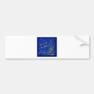 Blue Christmas Bumper Sticker