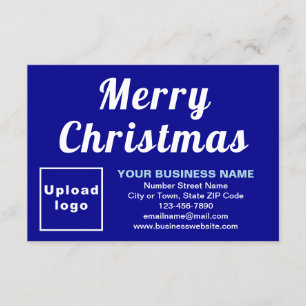 Blue   Christmas   Business   Small Flat Greeting Card