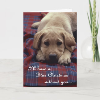 Blue Christmas card