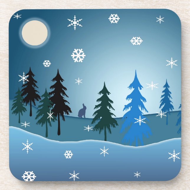 Blue christmas coaster (Front)