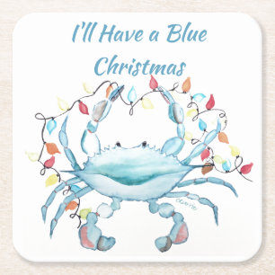 Blue Christmas Coasters