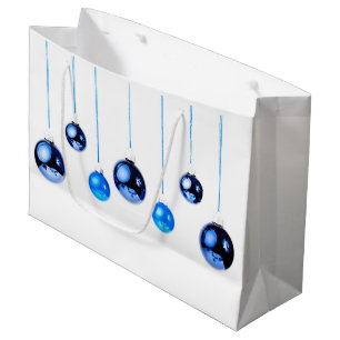 Blue Christmas Decoration balls photo Large Gift Bag