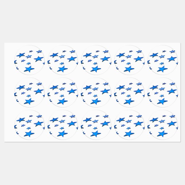 Blue Christmas Decorations (Sheet)