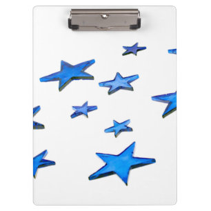 Blue Christmas Decorations Clipboard