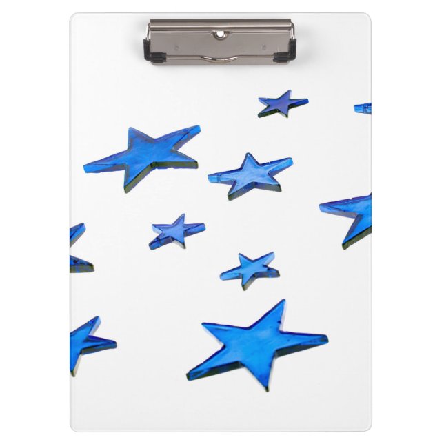 Blue Christmas Decorations Clipboard (Front)