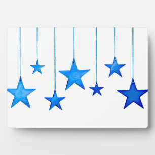 Blue Christmas Decorations Plaque